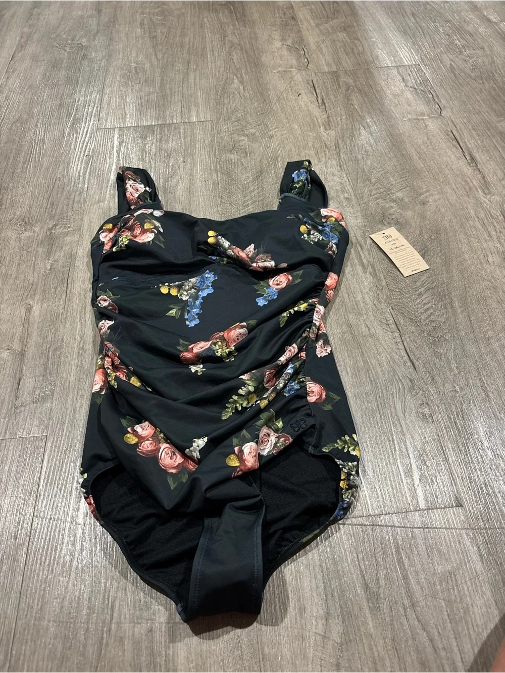 Albion Fit One Piece Swimsuit ROSE BLACK OFF SHOULDER ONE PIECE NEW - Picture 4 of 6